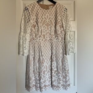 Stunning Eliza J White Lace  Dress